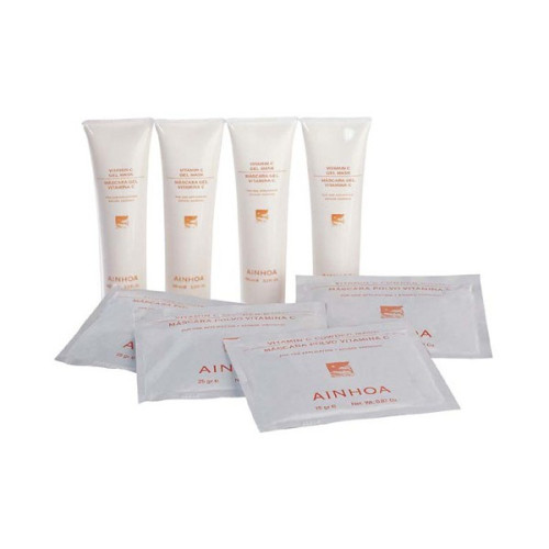 Ainhoa Vitamin C Plastic Mask 4 pieces and 100ml — Mascarillas Ainhoa Vitamin C Plastic Mask 4 pieces and 100ml — Mascarillas