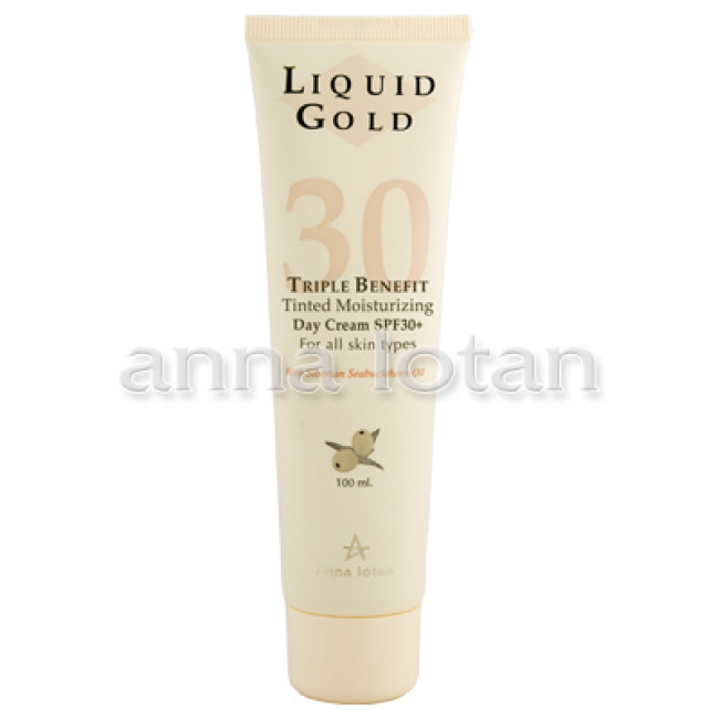 Anna Lotan Liquid Gold Tinted Moisturizer SPF30 100 ml — Piel deshidratada