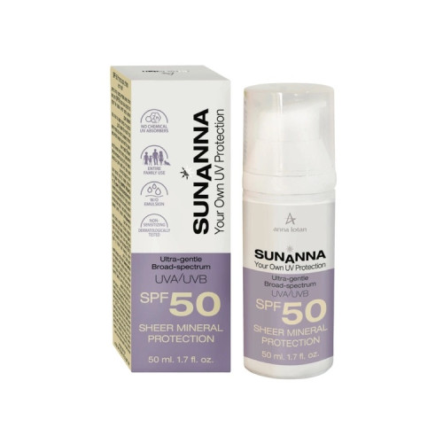 Anna Lotan SunAnna Sheer Mineral Protection UVA/AVB SPF50 (50ml) — Rostro Anna Lotan SunAnna Sheer Mineral Protection UVA/AVB SPF50 (50ml) — Rostro