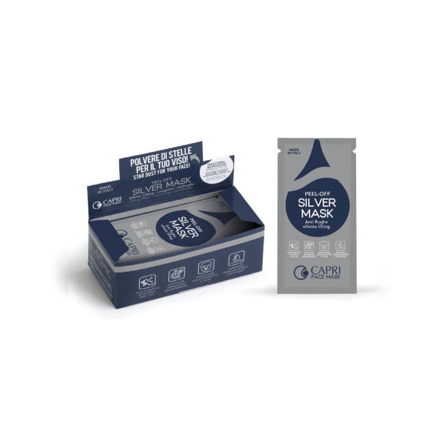 Capri Beauty Line Peel-Off Silver Mask Lifting Anti-Wrinkle 10ml — Mascarillas Capri Beauty Line Peel-Off Silver Mask Lifting Anti-Wrinkle 10ml — Mascarillas