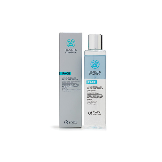 Capri Beauty Line Probiotic Complex Probiotic Two fase Micellar Cleansing Water 200ml — Limpieza Capri Beauty Line Probiotic Complex Probiotic Two fase Micellar Cleansing Water 200ml — Limpieza