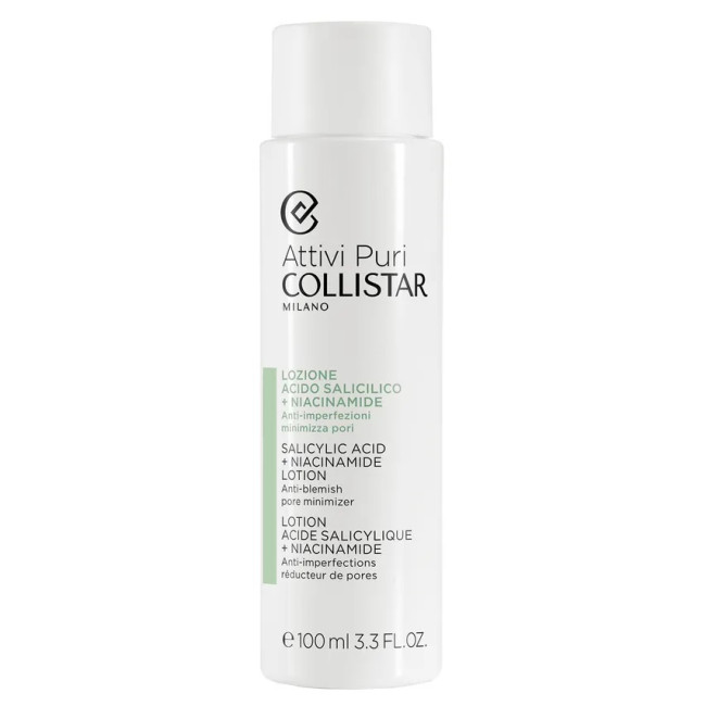 Collistar Attivi Puri Salicylic Acid + Niacinamide Anti-Blemish Pore minimizer Lotion 100ml — Limpieza Collistar Attivi Puri Salicylic Acid + Niacinamide Anti-Blemish Pore minimizer Lotion 100ml — Limpieza