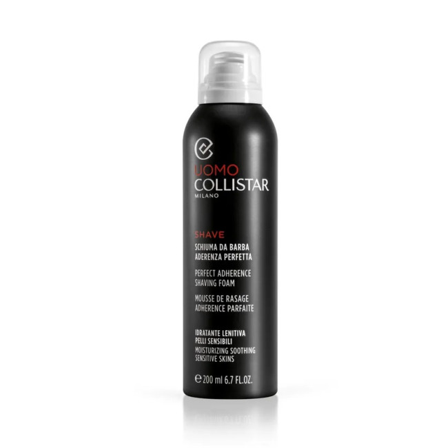 Collistar Uomo Shave Perfect Adherence Shaving Foam Moisturizing Soothing Sensitive Skin 200ml — Cuidado facial para hombre Collistar Uomo Shave Perfect Adherence Shaving Foam Moisturizing Soothing Sensitive Skin 200ml — Cuidado facial para hombre