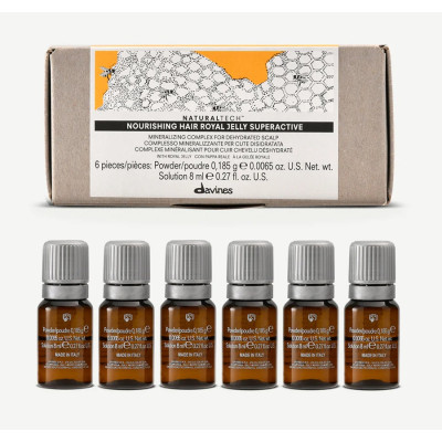 Davines NaturalTech Nourishing Hair Royal Jelly Superactive Mineralizing Scalp Treatment 6x8 ml — Tratamientos Davines NaturalTech Nourishing Hair Royal Jelly Superactive Mineralizing Scalp Treatment 6x8 ml — Tratamientos