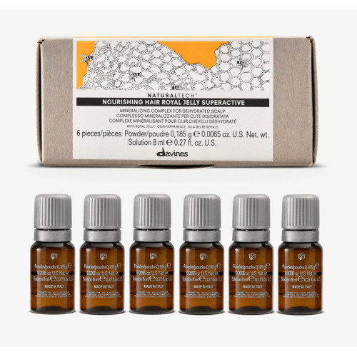Davines NaturalTech Nourishing Hair Royal Jelly Superactive Mineralizing Scalp Treatment 6x8 ml — Tratamientos Davines NaturalTech Nourishing Hair Royal Jelly Superactive Mineralizing Scalp Treatment 6x8 ml — Tratamientos