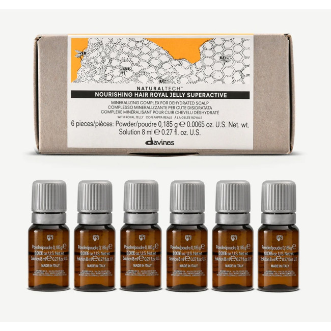 Davines NaturalTech Nourishing Hair Royal Jelly Superactive Mineralizing Scalp Treatment 6x8 ml — Tratamientos Davines NaturalTech Nourishing Hair Royal Jelly Superactive Mineralizing Scalp Treatment 6x8 ml — Tratamientos