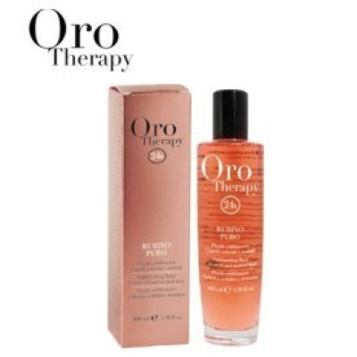 Fanola Oro Therapy 24k Argan Oil Ruby for Red and Brunette Hair 100ml — Tratamientos
