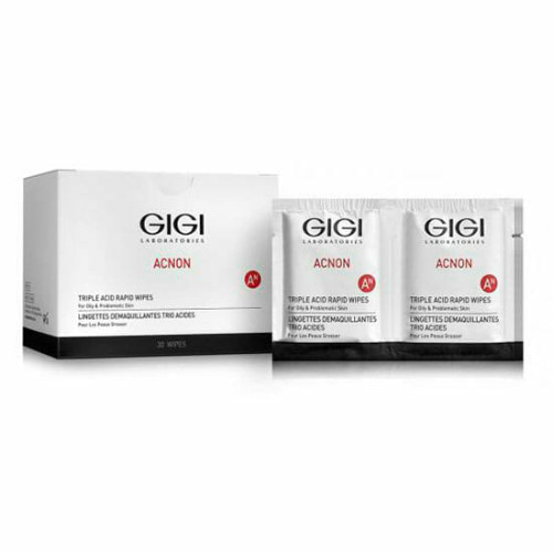 GIGI Acnon Triple Acid Rapid Wipes 30pcs — Limpieza GIGI Acnon Triple Acid Rapid Wipes 30pcs — Limpieza