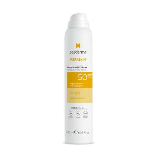 Sesderma Repaskin Transparent Spray SPF50 (200ml) — Cuerpo Sesderma Repaskin Transparent Spray SPF50 (200ml) — Cuerpo