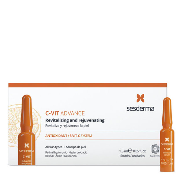 SeSderma C-Vit Advanced Antiox Booster Deep Action Ampules 10x1.5ml — Vitamina C SeSderma C-Vit Advanced Antiox Booster Deep Action Ampules 10x1.5ml — Vitamina C