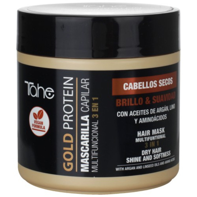 Tahe Gold Protein 3in1 Nourishing Dry Hair Mask 400ml — Mascarillas Tahe Gold Protein 3in1 Nourishing Dry Hair Mask 400ml — Mascarillas
