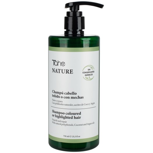 Tahe Nature Coloured or Highlighted Hair Shampoo 750ml — Champú Tahe Nature Coloured or Highlighted Hair Shampoo 750ml — Champú