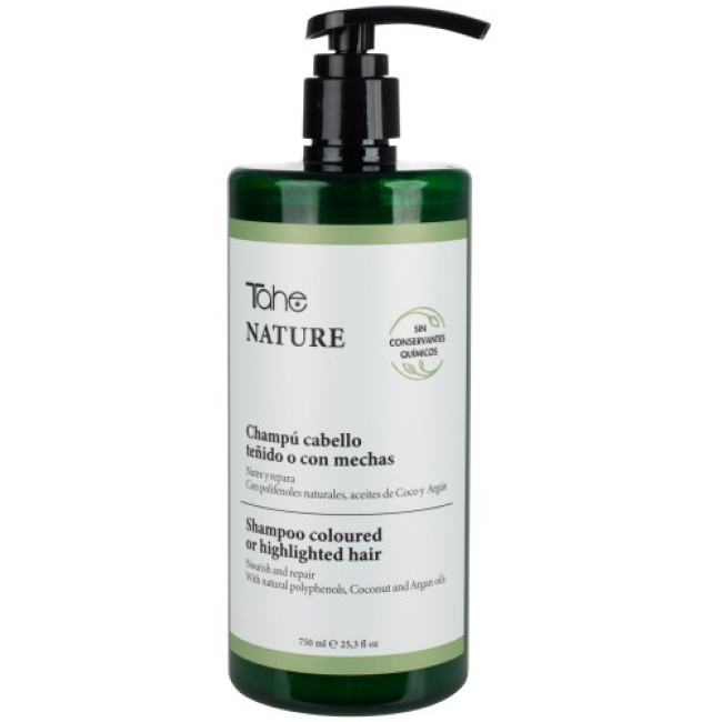 Tahe Nature Coloured or Highlighted Hair Shampoo 750ml — Champú Tahe Nature Coloured or Highlighted Hair Shampoo 750ml — Champú