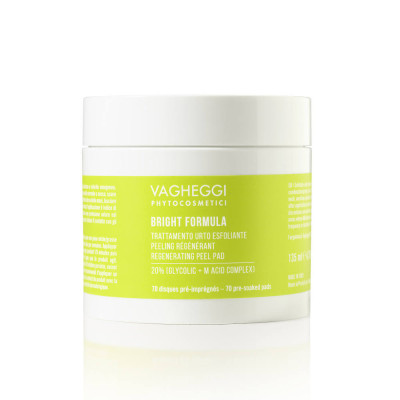 Vagheggi Bright Formula Regenerating Peel Pads 20% Glycolic + M Acid Complex (70pcs) — Exfoliantes y peelings Vagheggi Bright Formula Regenerating Peel Pads 20% Glycolic + M Acid Complex (70pcs) — Exfoliantes y peelings