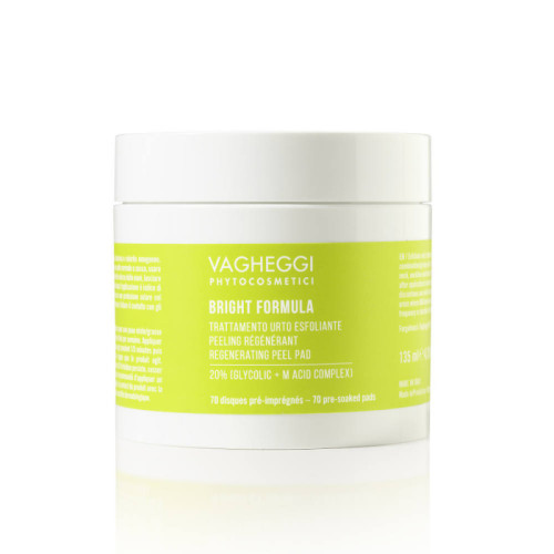 Vagheggi Bright Formula Regenerating Peel Pads 20% Glycolic + M Acid Complex (70pcs) — Exfoliantes y peelings Vagheggi Bright Formula Regenerating Peel Pads 20% Glycolic + M Acid Complex (70pcs) — Exfoliantes y peelings