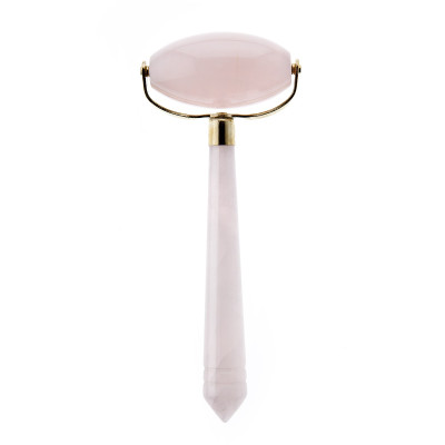 White Lotus Luxurious Large Rose Quartz Roller — Antiedad White Lotus Luxurious Large Rose Quartz Roller — Antiedad
