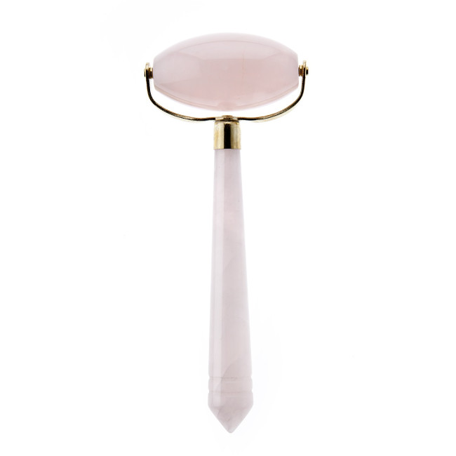 White Lotus Luxurious Large Rose Quartz Roller — Antiedad White Lotus Luxurious Large Rose Quartz Roller — Antiedad
